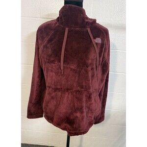 The North Face Women's XL  Burgundy Ultra Soft Sherpa Fleece Hoodie Pullover